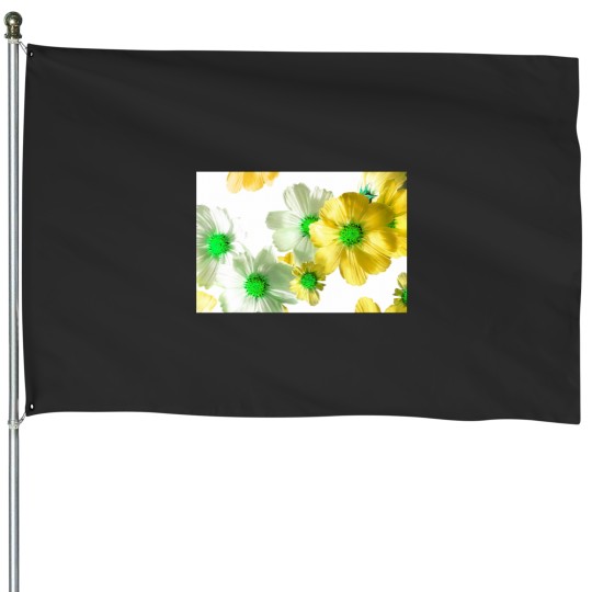 Discover Multicolor Flowers VI Classic House Flags