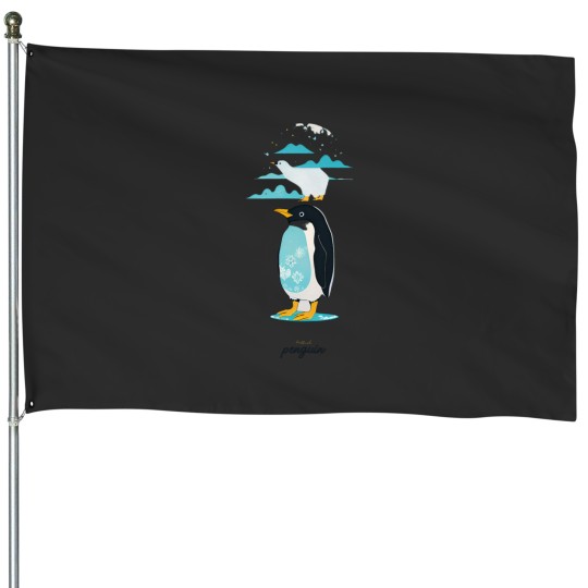Discover VIntages Penguin By CallisC Arts Active House Flags