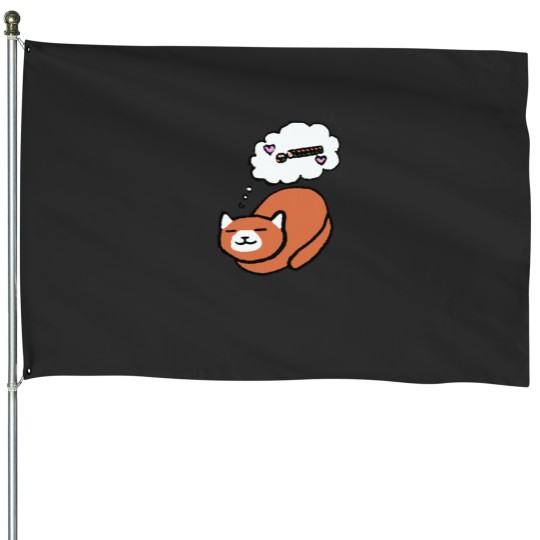 Discover Sushi Lovin Ginger Neko Atsume Classic House Flags
