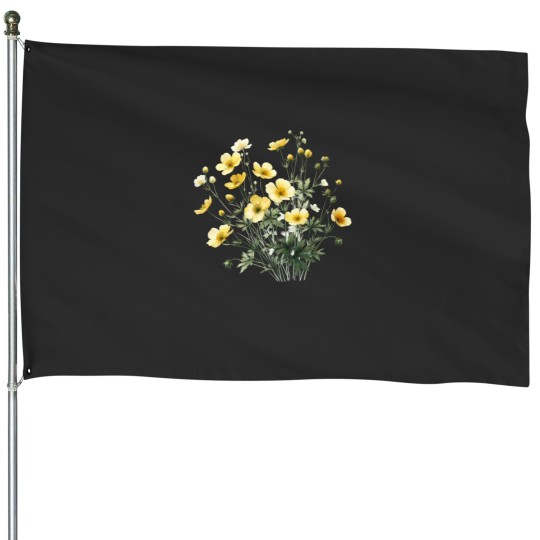 Discover Yellow Cosmos Flowers Essential House Flags