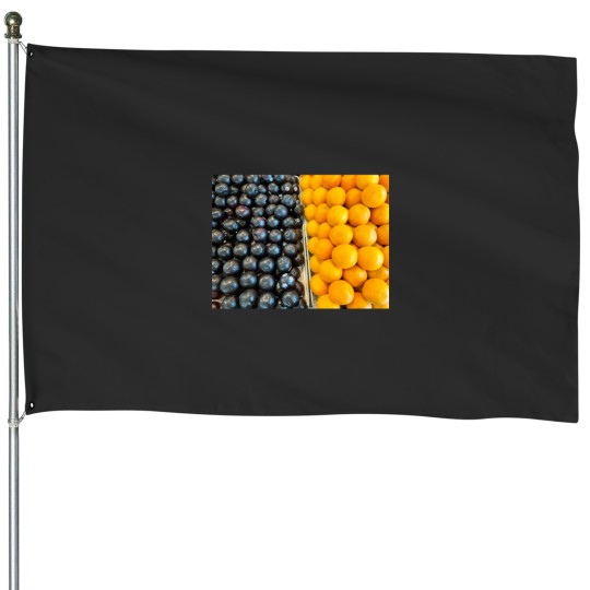 Discover Plums and Oranges Active House Flags