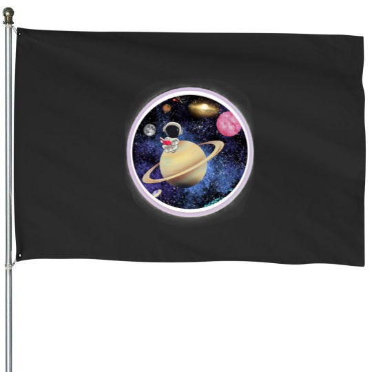 Discover cosmic sound Classic House Flags