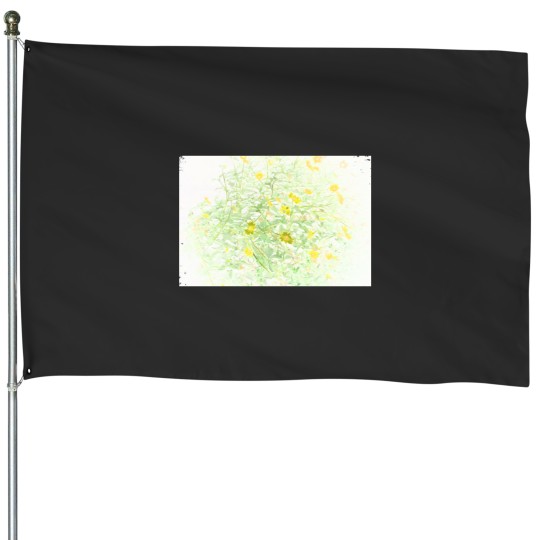 Discover Inverted Sunflowers Long House Flags