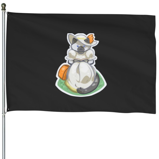 Discover Sapphire Neko Atsume Classic House Flags