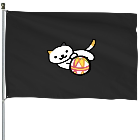 Discover Neko atsume - Playful Cat Classic House Flags