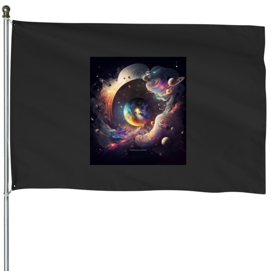 Discover cosmic sound Classic House Flags