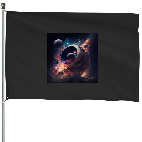 Discover cosmic sound Classic House Flags