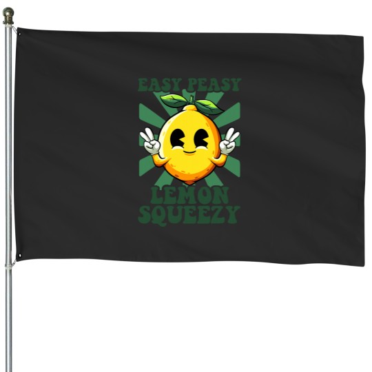 Discover Easy Peasy Lemon Squeezy Lemonade Ceo Funny Lemon Lemonade House Flags