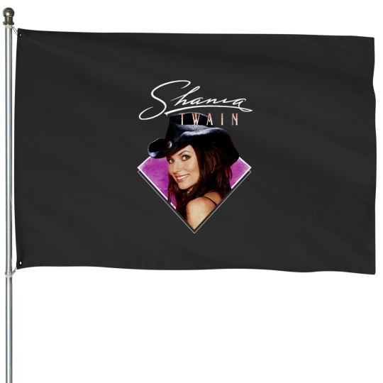 Discover  Shania Twain Purple Photo White Text House Flags