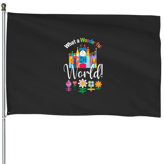 Discover What a Wonderful World Fitted House Flags