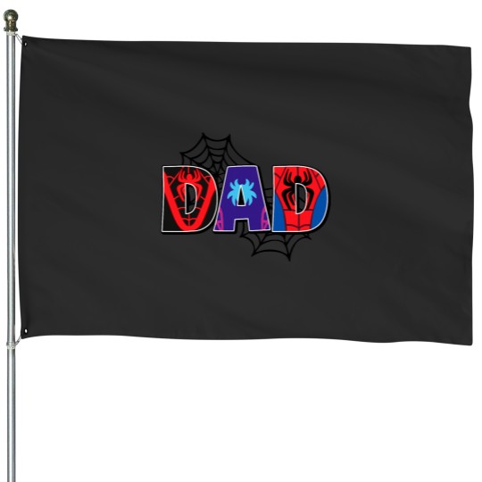 Discover Funny Spider Dad For Men Male Parents Spider Love House Flags