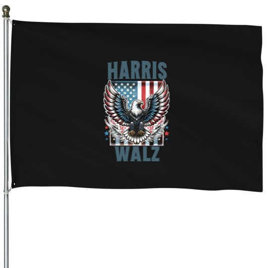 Discover Harris Walz House Flags, Kamala Harris Walz 2024 House Flags, Madam President House Flags