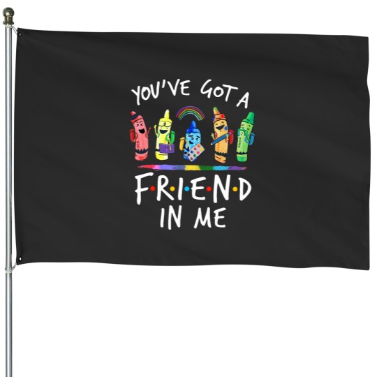 Discover Youve Got A Friend In Me Teacher Crayon ART House Flags