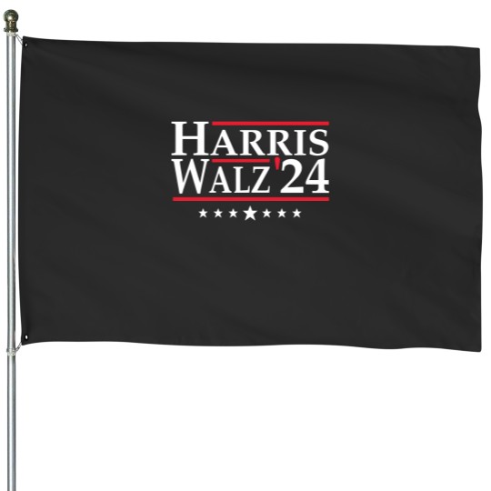 Discover 2024 Harris Walz House Flag - Vote Kamala