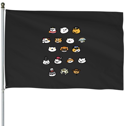 Discover Neko Atsume Rare Cats! Classic House Flags