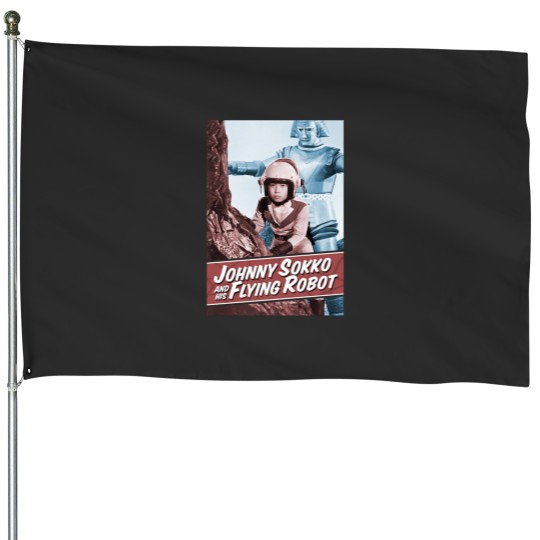 Discover Giant Robot Johnny Sokko's Flying Robot Vintage Poster House Flags
