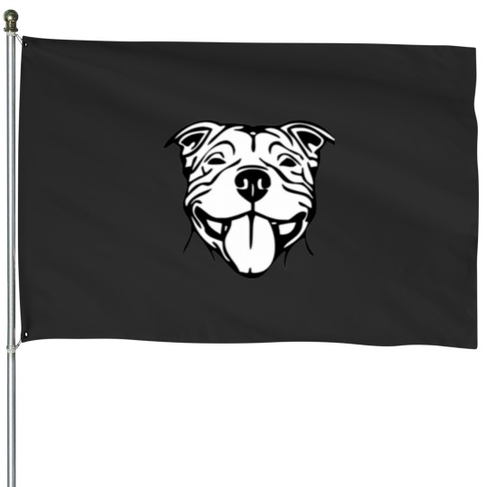 Discover smiling staffy,  Classic House Flags