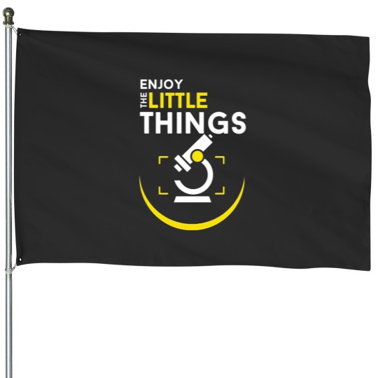 Discover Microbiologists Enjoy The Little Things House Flags