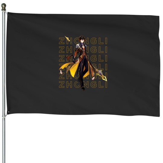 Discover Zhongli Genshin Impact Design 344 House Flags
