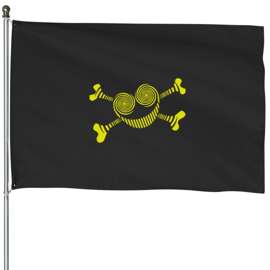 Discover The Smiler logo Smile and Cross Bones House Flags