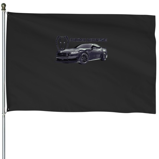 Discover dark horse Mustang GT 5.0L V8 coyote engine Perf House Flags