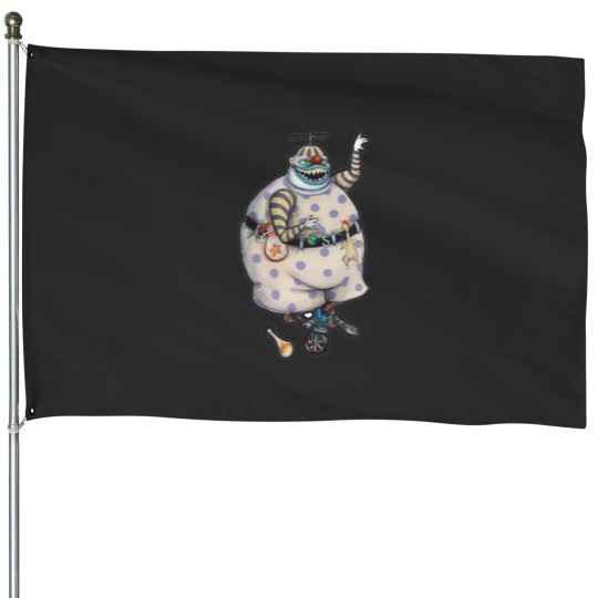 Discover Clown With The Tear-Away Face House Flags