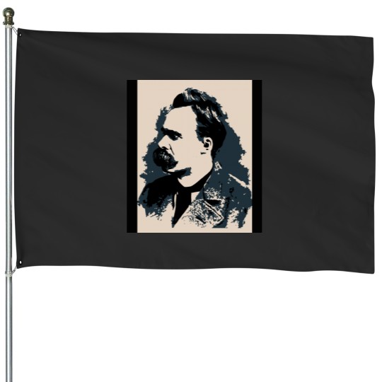 Discover Friedrich Nietzsche portrait vector drawing House Flags