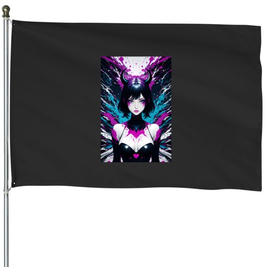 Discover Demon Girl 5658 House Flags