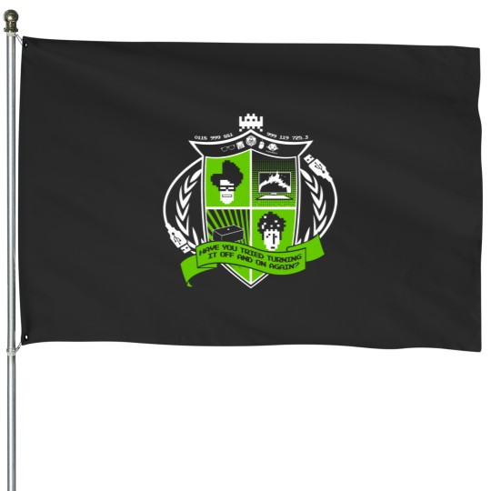 Discover The IT Crowd Crest Essential House Flags