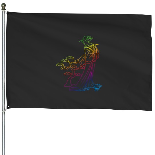 Discover NMH3 083 - DEATH GEISHA [Vector RAINBOW] Essential House Flags