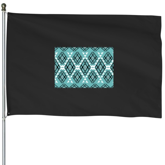 Discover seamless pattern with flowers House Flags