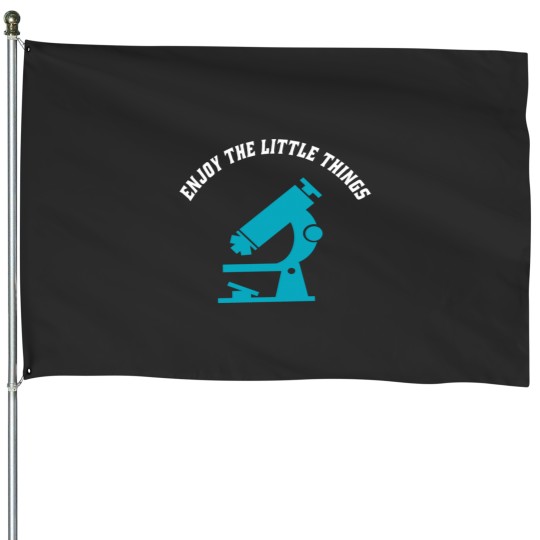 Discover Enjoy the Little Things Funny Microbiology House Flags