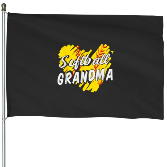 Discover Softball Grandma Softball Designs For Women Grandparents House Flags
