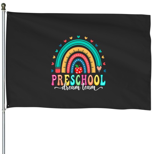 Discover Preschool Dream Team Pencil Happy First Day Of School House Flags