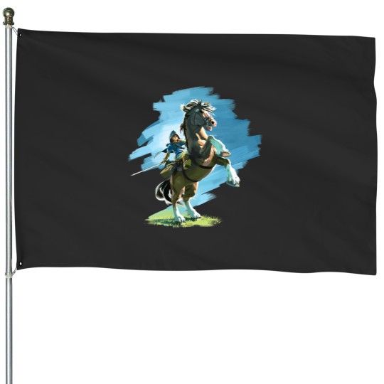Discover The Legend Of Zelda Breath Of The Wild Link And Epona Paint House Flags