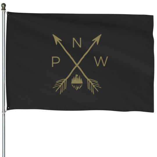 Discover Pacific Northwest Mountain Cool PNW Pacific Northwest House Flags
