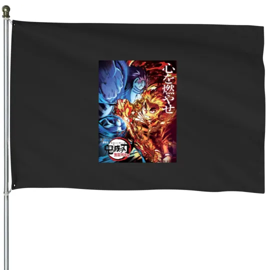 Discover Kyojuro Kyo Rengokoo vs Akaza House Flags