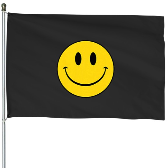 Discover 70s Yellow Smile Face Shirt Cute Happy Peace Smiling Face House Flags