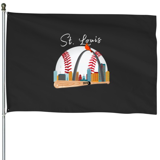 Discover Saint Louis Red Cardinal T New Skyline Ball Design House Flags