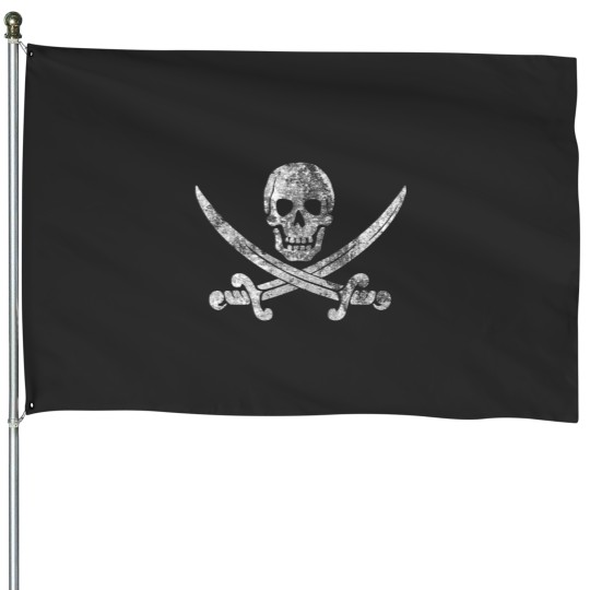 Discover Vintages Pirate Skull Jolly Roger Flags Pullover House Flags