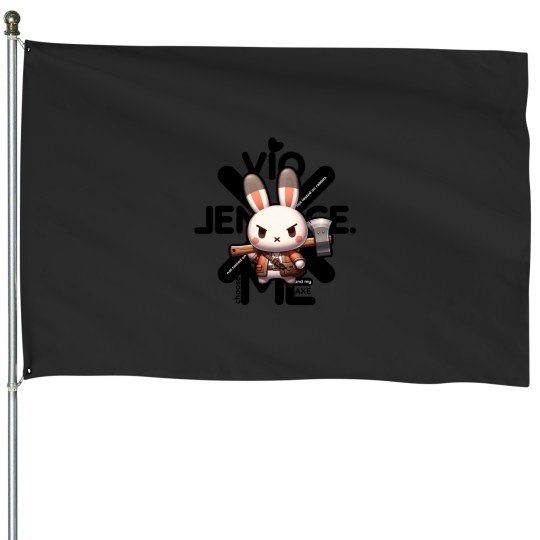 Discover angry rabbit, Evil Rabbit, i choose violence Active House Flags