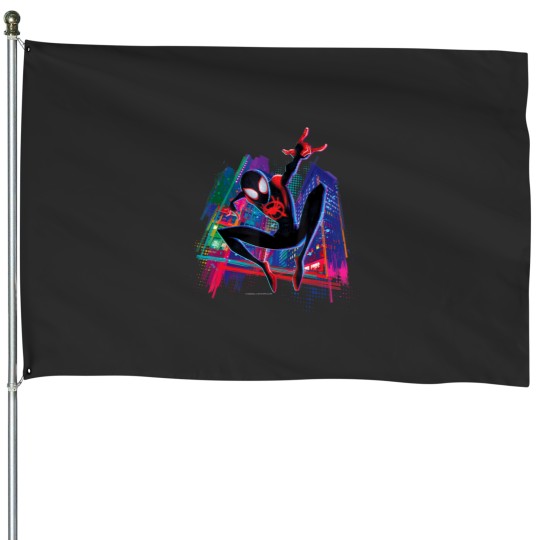 Discover miles morales graffiti city House Flags