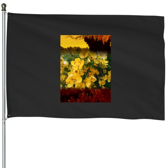 Discover Yellow Lantana Baseball ¾ Sleeve House Flags