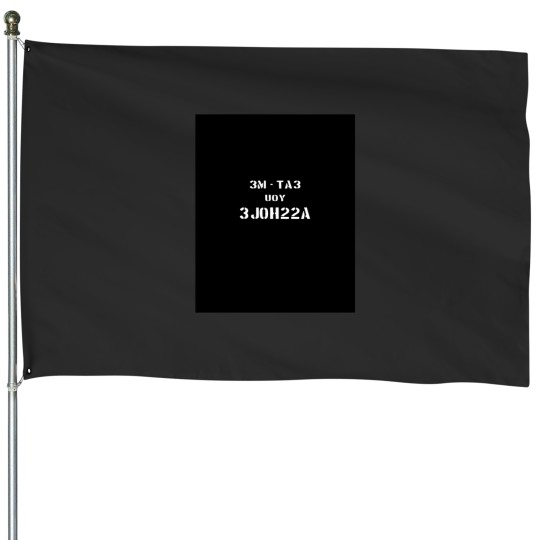 Discover Eat - Me You Asshole - 3M - Ta3 Uoy 3Joh22A - When Seen In A Mirror 6432 House Flags