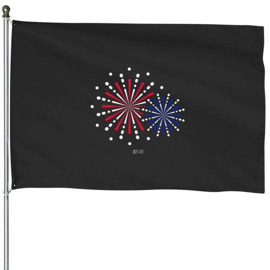 Discover JULY 4th AMERICAN Flags FIREWORKS INDEPENDENCE DAY House Flags