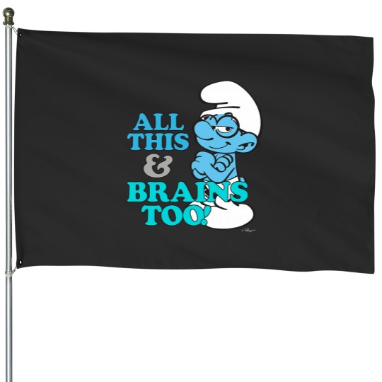 Discover The Smuurfs All This And Brains Too House Flags
