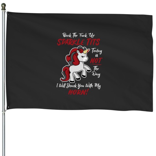 Discover Back off Unicorns Relaxed Fit House Flags