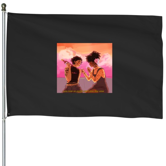 Discover you look so pretty and i love this view House Flags
