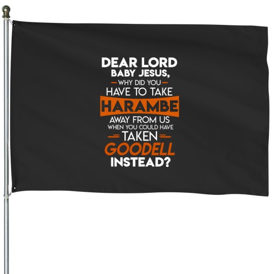 Discover Why take Harambe and not Goodell CIN House Flags