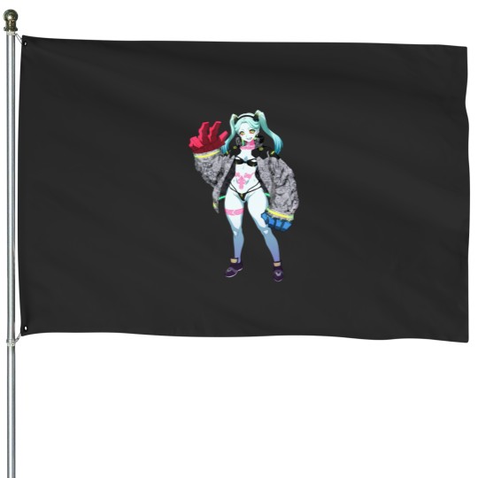 Discover Rebecca cyberpunkss edgerunners House Flags